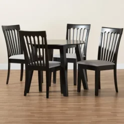 Kirkland's Home Classic Black Round Wood 5-Pc. Dining Set- Dining Sets