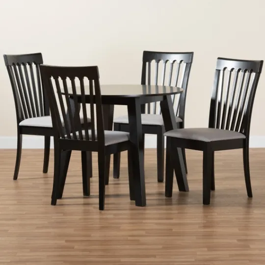 Kirkland's Home Classic Black Round Wood 5-Pc. Dining Set- Dining Sets