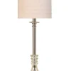Kirkland's Home Classic Silver With Clear Base Buffet Lamp- Buffet Lamps