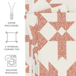 Kirkland's Home Clay Adobe Diamond 2-Pc. Twin Duvet Cover Set- Duvets