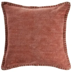Kirkland's Home Clay Stitched Flange Velvet Throw Pillow- Pillows