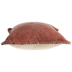 Kirkland's Home Clay Stitched Flange Velvet Throw Pillow- Pillows