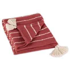 Kirkland's Home Clayoff Slub Stripe Decorative Throw- Blankets & Throws