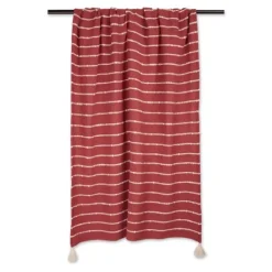 Kirkland's Home Clayoff Slub Stripe Decorative Throw- Blankets & Throws