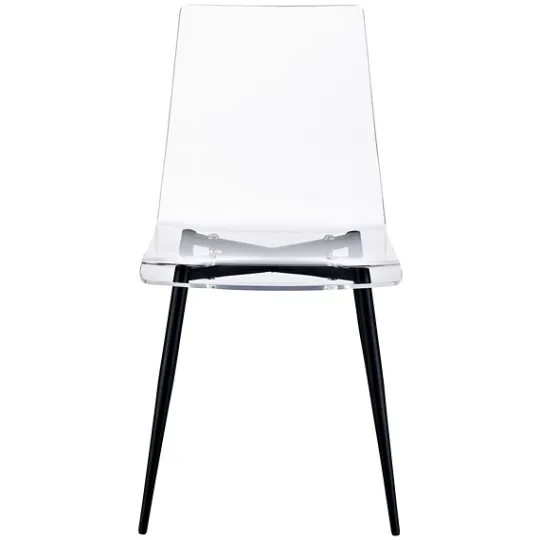 Kirkland's Home Clear And Black Modern Dining Chairs, Set Of 2- Dining Chairs