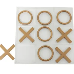 Kirkland's Home Clear And Gold Tic Tac Toe Board- Decorative Accents