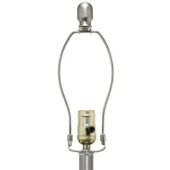 Kirkland's Home Clear Glass And Nickel Cylindrical Table Lamp- Table Lamps