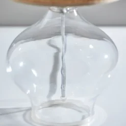 Kirkland's Home Clear Glass And Rat Shade Table Lamp, 23 In.- Table Lamps