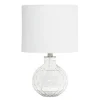 Kirkland's Home Clear Glass Honeycomb Table Lamp- Table Lamps