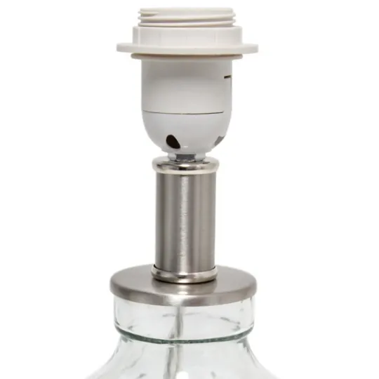 Kirkland's Home Clear Glass Honeycomb Table Lamp- Table Lamps