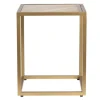 Kirkland's Home Clear Glass Top Metal Base Accent Table- Accent & End Tables