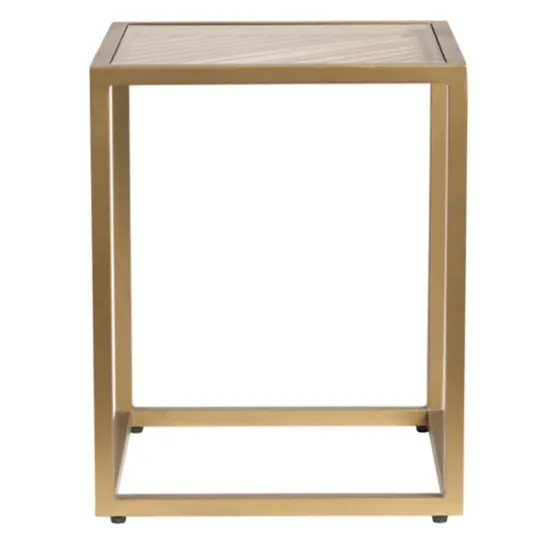 Kirkland's Home Clear Glass Top Metal Base Accent Table- Accent & End Tables