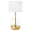Kirkland's Home Clear Gold Dipped Glass Table Lamp- Table Lamps