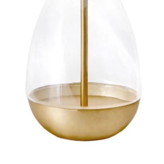 Kirkland's Home Clear Gold Dipped Glass Table Lamp- Table Lamps
