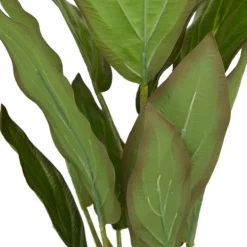 Kirkland's Home Coastal Foliage In Woven Bamboo Planter- Arrangements & Greenery