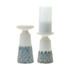 Kirkland's Home Coastal Scalloped Candle Holders, Set Of 2- Candle Holders