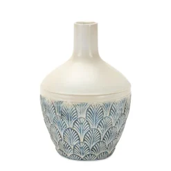 Kirkland's Home Coastal Scalloped Vases, Set Of 3- Vases