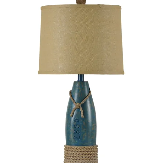 Kirkland's Home Coastal Sea Blue Table Lamp- Table Lamps