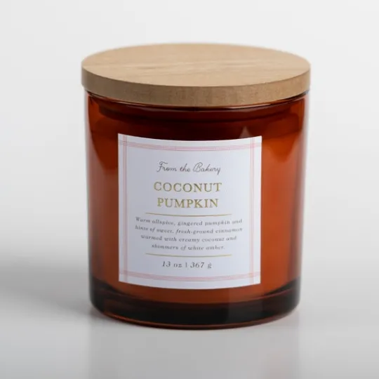 Kirkland's Home Coconut Pumpkin Triple Wick Jar Candle- Candles