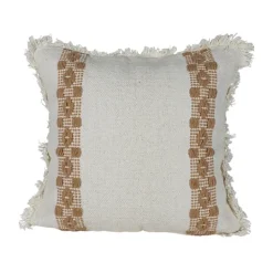 Kirkland's Home Coffee Brown Textured Stripe Throw Pillow- Pillows