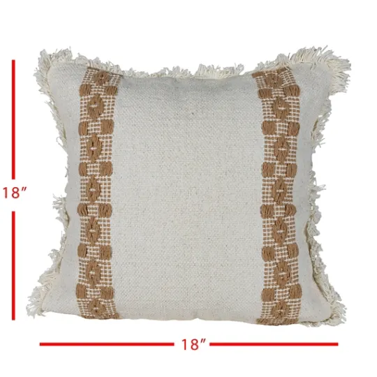 Kirkland's Home Coffee Brown Textured Stripe Throw Pillow- Pillows