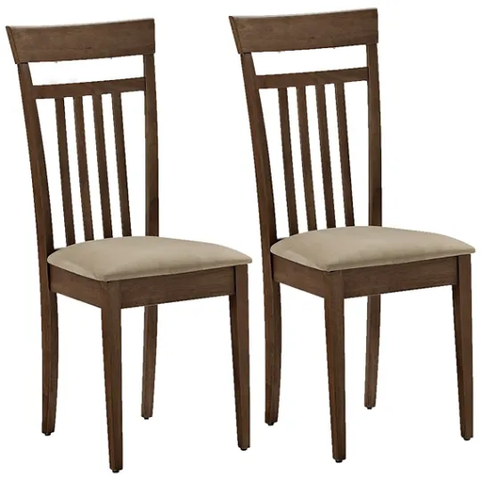 Kirkland's Home Coffee Wooden Dining Chairs, Set Of 2- Dining Chairs