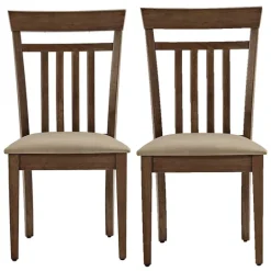 Kirkland's Home Coffee Wooden Dining Chairs, Set Of 2- Dining Chairs