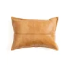 Kirkland's Home Cognac Faux Leather Lumbar Pillow- Pillows