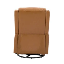 Kirkland's Home Cognac Leather Upholstered Recliner Chair- Accent Chairs