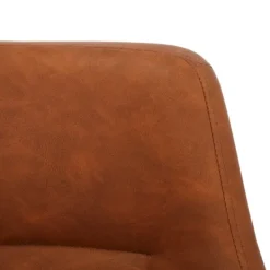 Kirkland's Home Cognac Vegan Leather Dining Chairs, Set Of 2- Dining Chairs