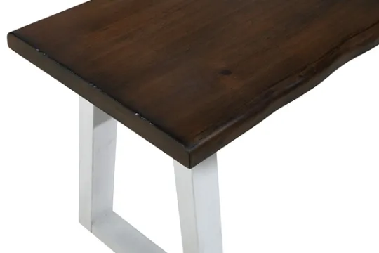 Kirkland's Home Collins And White Two-Tone Wood Bench- Benches & Ottomans