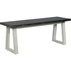 Kirkland's Home Collins And White Two-Tone Wood Bench- Benches & Ottomans