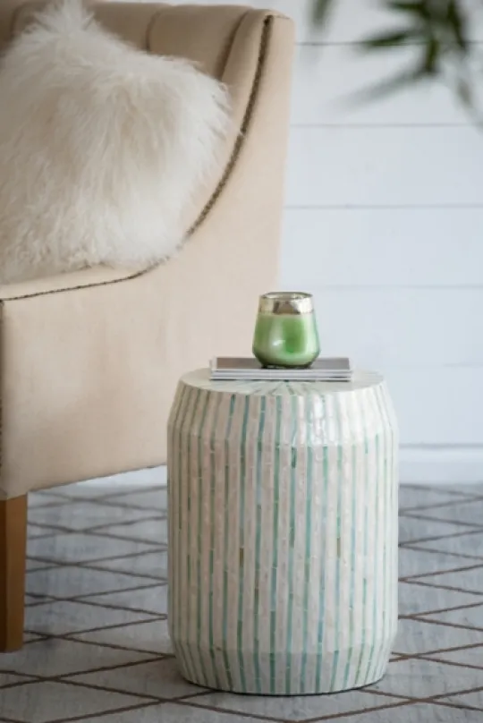 Kirkland's Home Color Capiz Shell Accent Table- Accent & End Tables