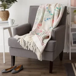 Kirkland's Home Color Diamond Cut Throw- Blankets & Throws