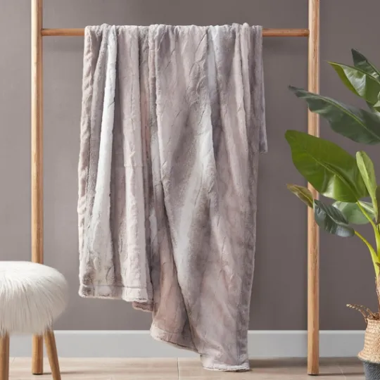 Kirkland's Home Color Faux Fur Oversized Throw Blanket- Blankets & Throws