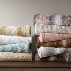 Kirkland's Home Color Faux Fur Oversized Throw Blanket- Blankets & Throws