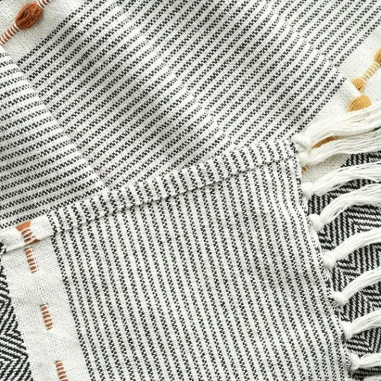 Kirkland's Home Color Herringbone Stripe Throw- Blankets & Throws