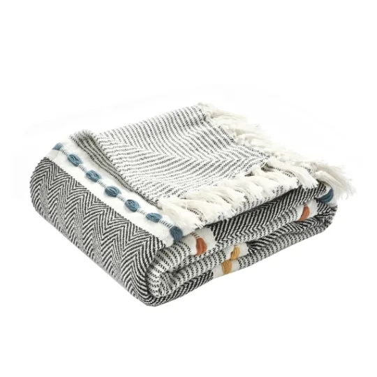 Kirkland's Home Color Herringbone Stripe Throw- Blankets & Throws