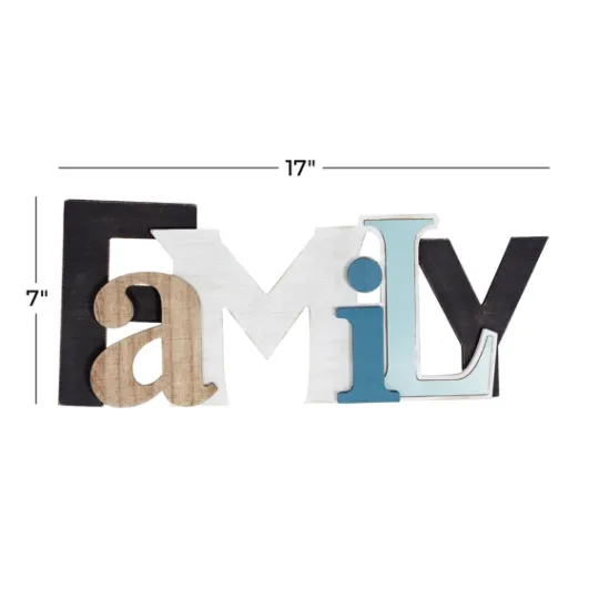 Kirkland's Home Colored Family Wood Wall Plaque- Wall Quotes & Signs