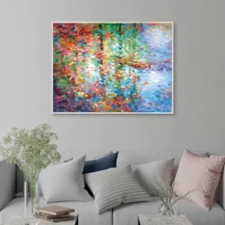 Kirkland's Home Colorful Reflections I Framed Canvas Art Print- Canvas Art