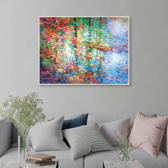 Kirkland's Home Colorful Reflections I Framed Canvas Art Print- Canvas Art