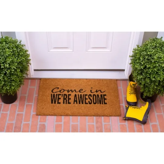 Kirkland's Home Come In We'Re Awesome Coir Doormat- Doormats