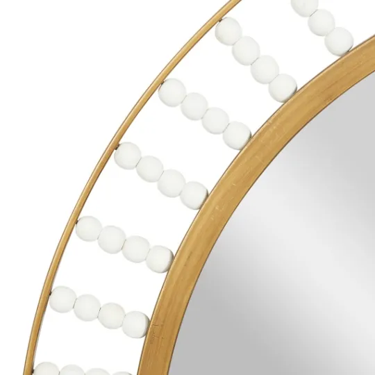 Kirkland's Home Contemporary Gold Frame With Beads Mirror- Decorative Mirrors