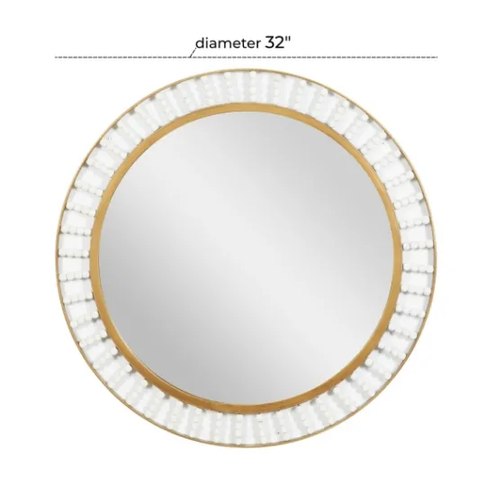 Kirkland's Home Contemporary Gold Frame With Beads Mirror- Decorative Mirrors