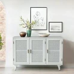 Kirkland's Home Contemporary Lattice Doors Sideboard- Cabinets & Sideboards