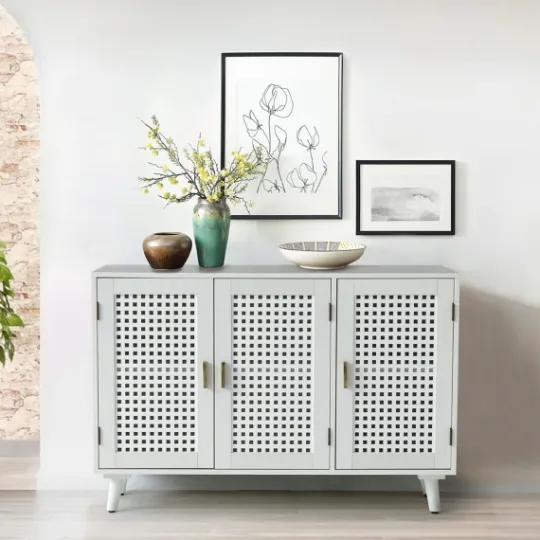 Kirkland's Home Contemporary Lattice Doors Sideboard- Cabinets & Sideboards