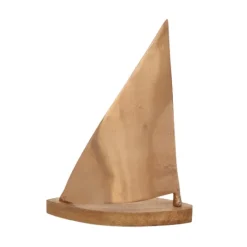 Kirkland's Home Copper Mango Wood Sailboat- Statues & Figurines