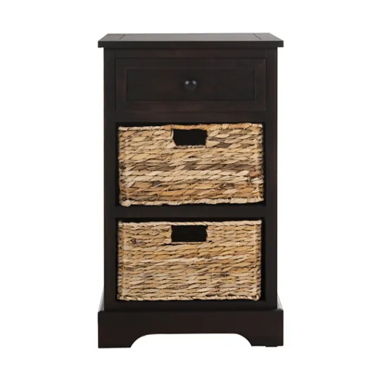 Kirkland's Home Cora Accent Table With Woven Storage Baskets- Accent & End Tables