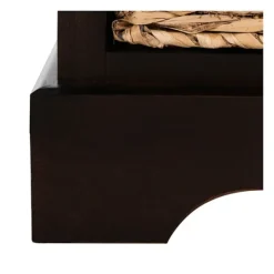 Kirkland's Home Cora Accent Table With Woven Storage Baskets- Accent & End Tables