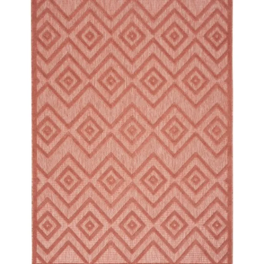 Kirkland's Home Coral Diamond Indoor/Outdoor Area Rug, 5X7- Outdoor Rugs